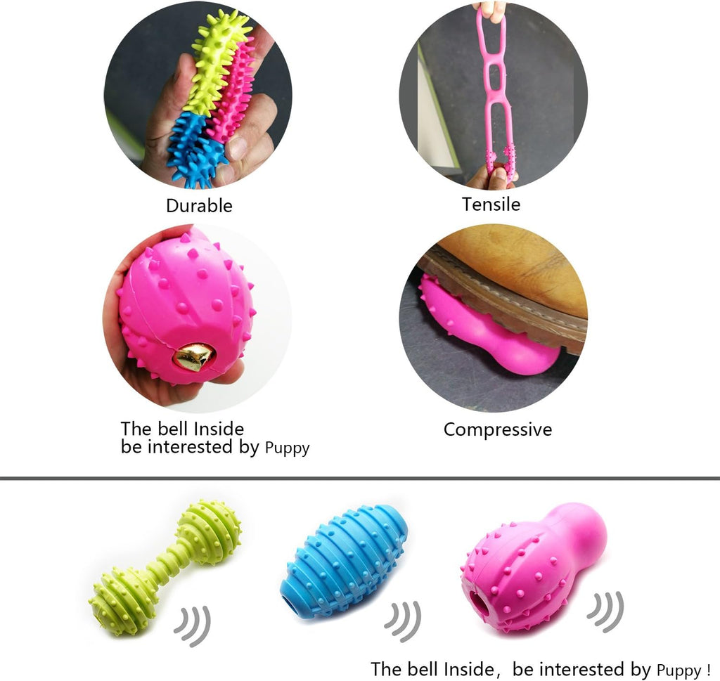 Small Dogs Puppy Chew Toys 17Pack Cute Variety Shape Multi Colors Designs to Bite Anytime Enjoy Teething Toys Training Supplies
